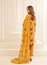 Printed Essentials by Farasha Embroidered Lawn 3 Piece Unstitched Suit FSH24 FPE-01 SUMMER SORBET